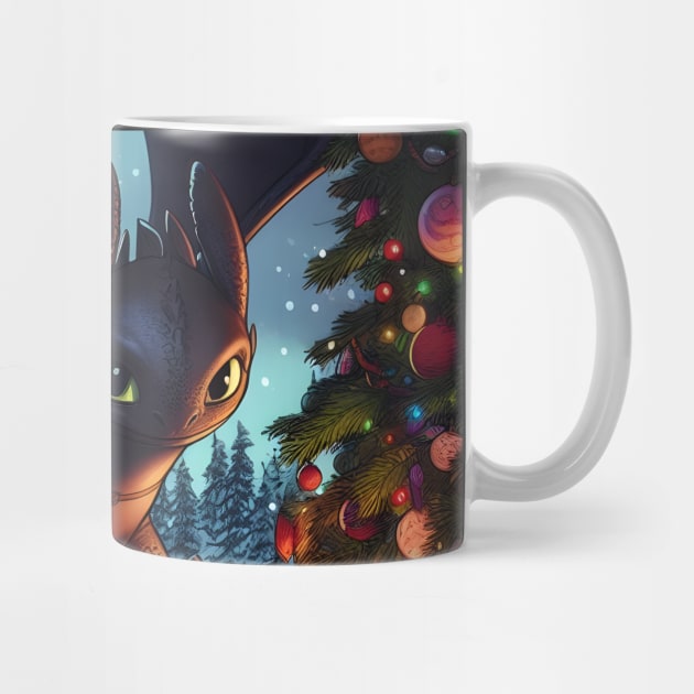 Christmas Dragon Wonderland: Festive Art Prints Featuring Whimsical Dragon Designs for a Joyful Holiday Celebration! by insaneLEDP